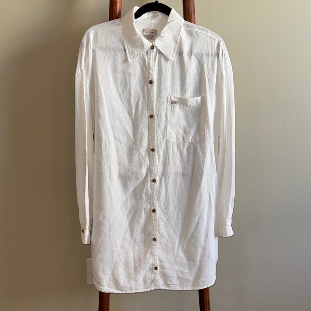 Brixton White Button-Up Shirtdress